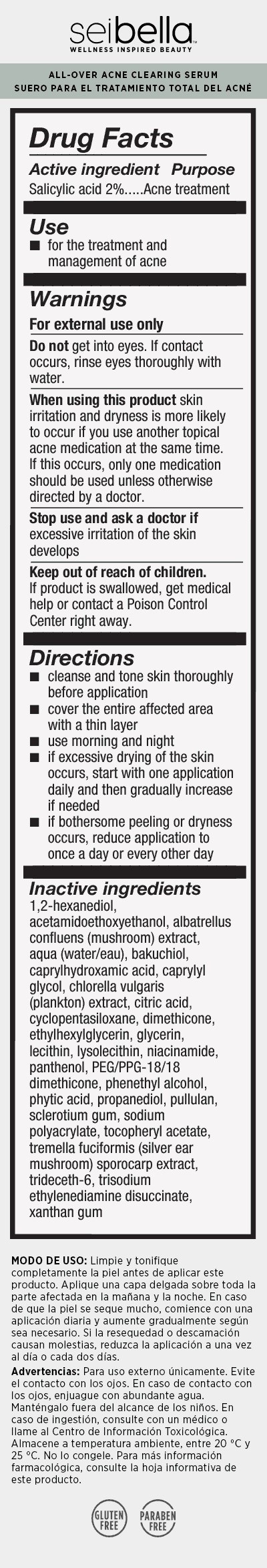 Sei Bella Clarity Clear All-over Acne Clearing Serum (ifp) Drug Facts Jpg.jpg (Sei Bella Clarity Clear All Over Acne Clearing Serum (ifp) Drug Facts Jpg)